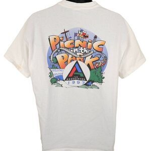 Vintage The Associates T Shirt Mens Size XL White 90s Picnic In The Park 1997